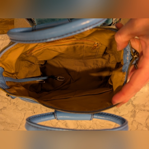 NEW, HOBO Sheila Medium Satchel Bag in Blue Tranquil - Picture 7 of 10